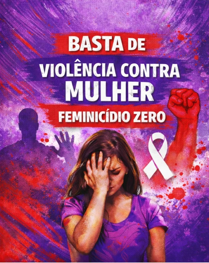 Campanha de conscientização contra a violência à mulher