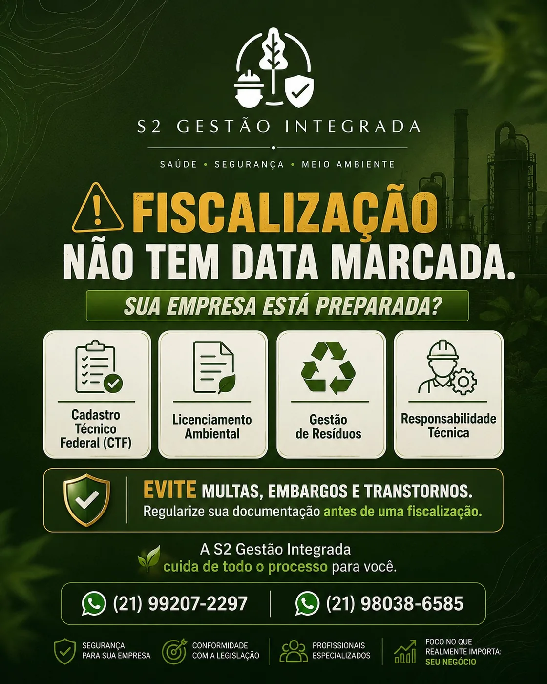 Material de comunicação sobre regularização e fiscalização ambiental